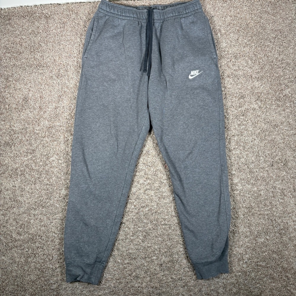 Nike Mens Sportswear Club Fleece Joggers Charcoal Grey BV2671-071 Size Medium